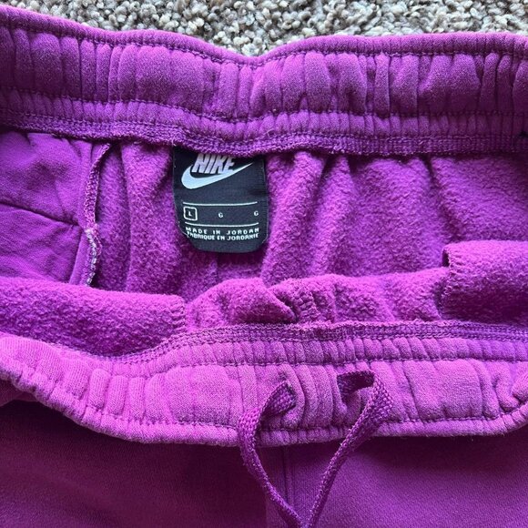 Nike Purple Fleece Shorts, Women's Large Lifting Shorts - Picture 3 of 6